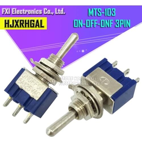 10PCS MTS-103 3-Pin SPDT - 6A 125V/3A 250V Toggle Switches / Good Quality