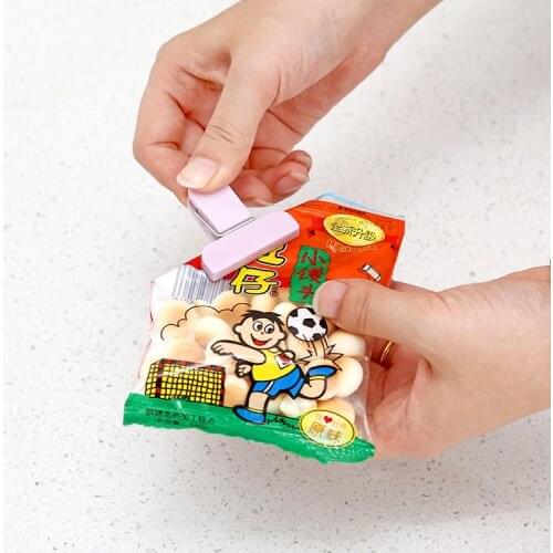 12Pcs/set Plastic Bag Sealer Snack Fresh Food Storage Bag Clips Kitchen Tool Accessories Mini Vacuum Sealing Clamp Food Clip