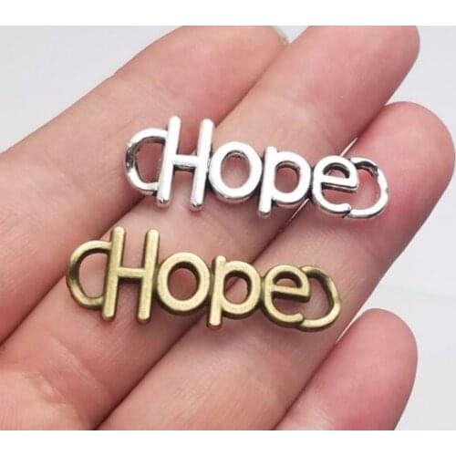 15pcs/lot--37x13mm, Antique silver plated/bronze plated hope connector charms ,DIY supplies, Jewelry accessories