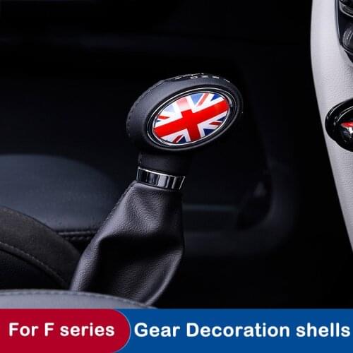2pcs Union Jack ABS Car Gear Shift Knob Panel Cover Stickers Decoration For Mini Cooper F54 F55 F56 F60 Countryman Car styling