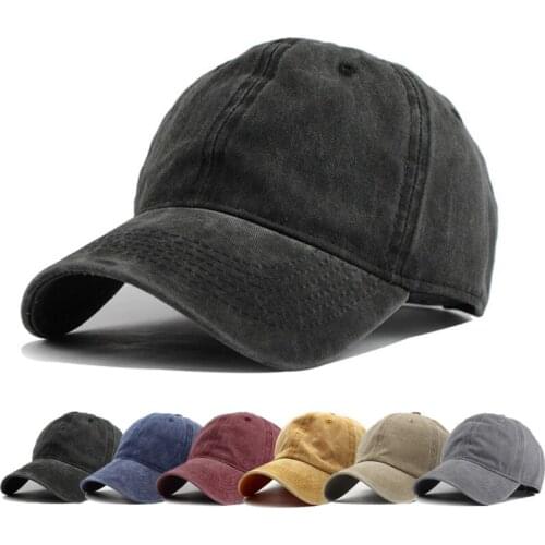Baseball Cap Outdoor Summer Solid Color Washed Retro Distressed Hat Ladies Hat Park Outdoor Popular Unisex Cap Womens