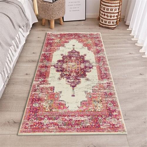 Retro Morocco Style Bedside Mat Vintage Persian Pattern Kitchen Runner Mat Ethnic Style Washable Mat For Floor Balcony Doormat