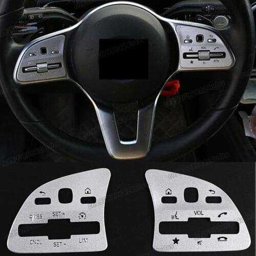 Lsrtw2017 Car Steering Wheel Button Cover Trim for Mercedes Benz Glb 200 180 250 2019 2020 2021 X247 Accessories Auto