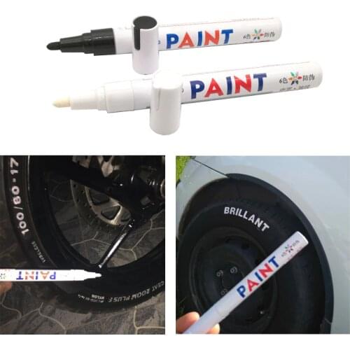 1pc Car Wheel Tire Oily Mark Pen Waterproof Auto Tyre Rubber Tyre Tread CD Metal Paint Marker Graffiti Dropshipping
