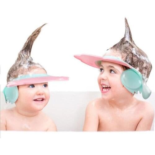Cute Style Lovely Adjustable Baby Hat Toddler Kids Shampoo Bathing Shower Cap Wash Hair Visor Caps For Baby Care Douchekap