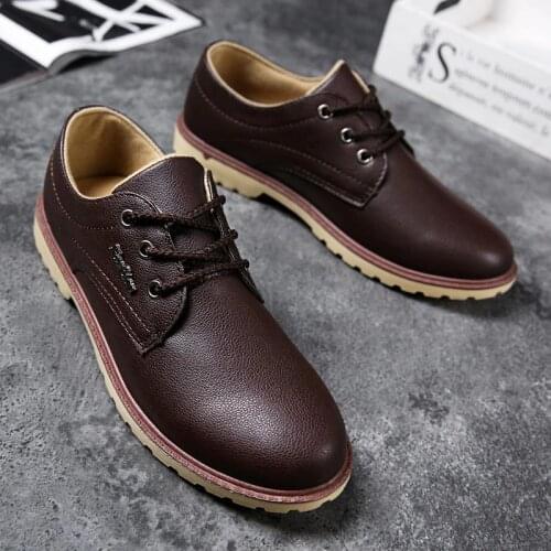 Men Dress Shoes Leather Man Oxford Shoes Lace Up Men Casual Moccasins Comfortable Fashion Office Footwear Loafers Male