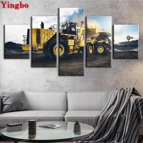 Diy 5d diamond painting excavator 5 pieces full square diamond mosaic embroidery rhinestone decoration Multi-picture combination