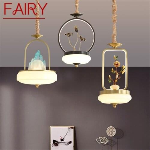 FAIRY New Pendant Light Modern Creative Brass Lamp Fixtures LED Decorative For Home Stairs Dining Room