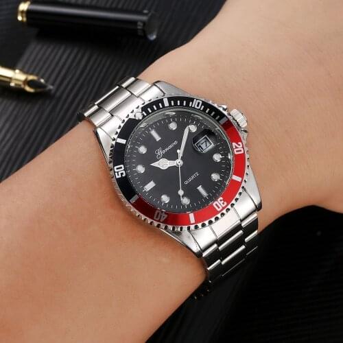 Luxury Brand Role Mens Watch Silver Stainless Steel Quartz Watches Men Waterproof Date Male Clock Man relogio masculino militar