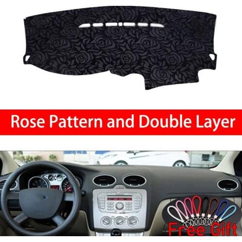 Rose Pattern For Ford foucs 2005 2006 2007 2008-2013 Dashboard Cover Car Stickers Car Decoration Car Accessories Car Decals