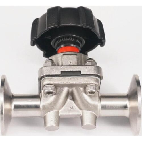 3/4" 19mm 316 Stainless Steel Sanitary Tri Clamp Diaphragm Valve Food Industries