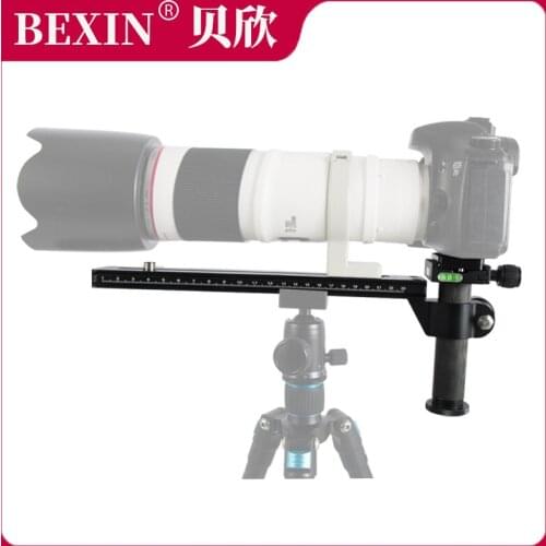 Tripod Ball Head Quick Release Plate Telephoto Lens Support Plate Nodal Slide Plate With Clamping Pillar For Arca Swiss Camera