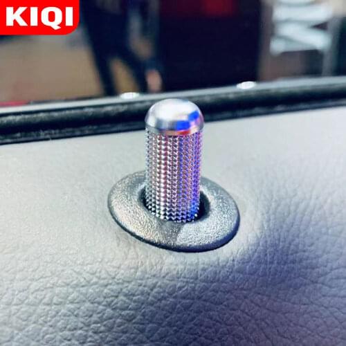 KIQI Car Modified Door Bolt Lock Pin Auto Door Bolt for Mercedes Benz C Class W205 GLC X253/ GLE/ E Class W213 0.8mm Accessories