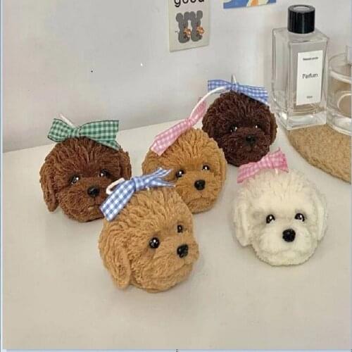 Cute Teddy Plush Dog Head Aromatherapy Candle Silicone Mold DIY Chocolate Cake Decoration Making Tools Kitchen Supplies