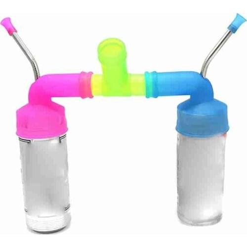 Double Bottle Drinker Connector 1pc Drinker Connector Drinking Water Connection Pipe Connect Bar Accessories Drinking Tool
