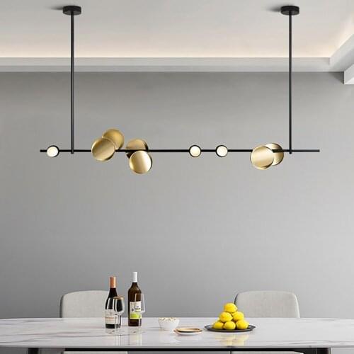 Modern chandelier creative personality restaurant strip light art villa model room designer quality long strip decorative light