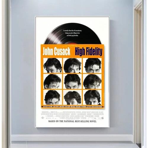 V0617 High Fidelity (4) Vintage Classic Movie Wall Silk Cloth HD Poster Art Home Decoration Gift