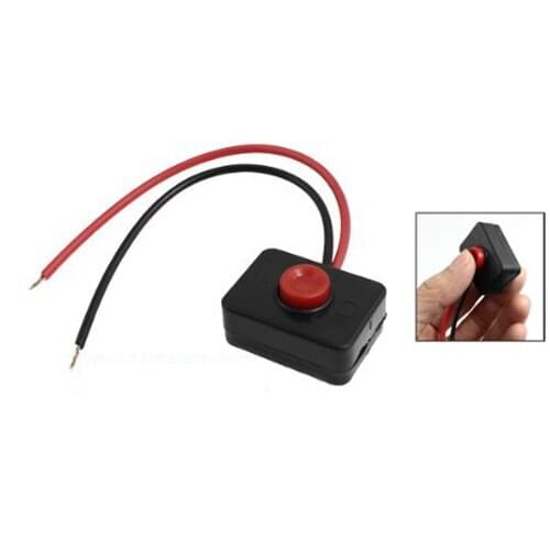 WSFS Hot DC 12V 2A Adhesive Base Push Button Action Wired Switch for Car