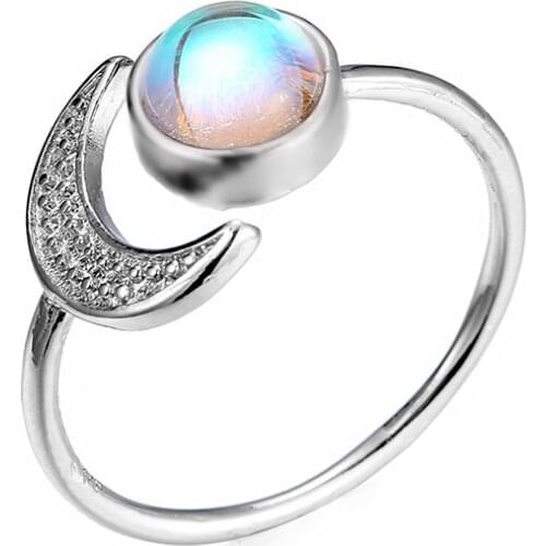 925anillos Silver Small Antique Punk Jewelry Natural Gem Ring Charm Engagement Gemstone Rings Anillos Mujer Size 6-10