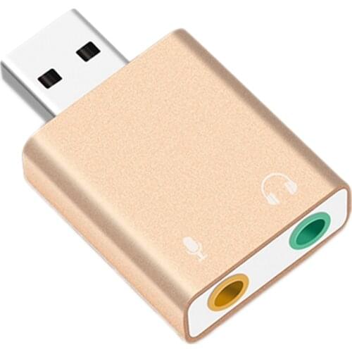 Usb Sound Card 7.1 External Usb To Jack 3.5Mm Headphone Adapter Stereo o Mic Sound Card For Pc Computer Laptop