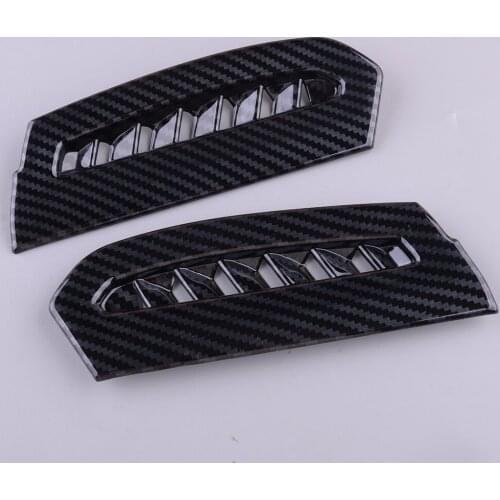 1 Pair Car Side Upper Air Vent Outlet Trim ABS Carbon Fiber Style Black fit for Toyota Camry 2018 2019 2020