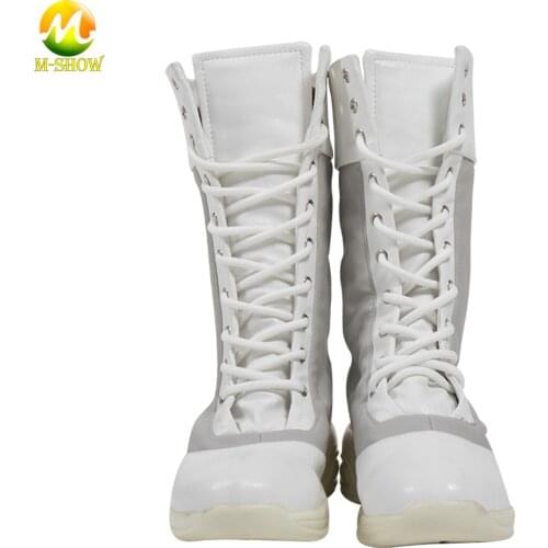2021 Widow Yelena Belova Costume Shoes Halloween Cosplay Costume Yelena Belova White Boots for Carnival Party