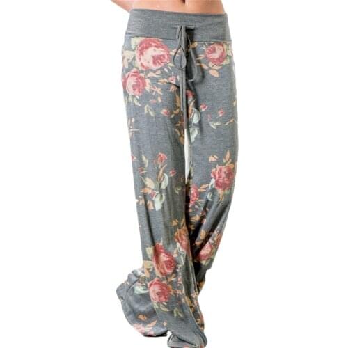 2020 Soft Pants Printing Wide Leg Pants Four Color Six Code Casual Pants