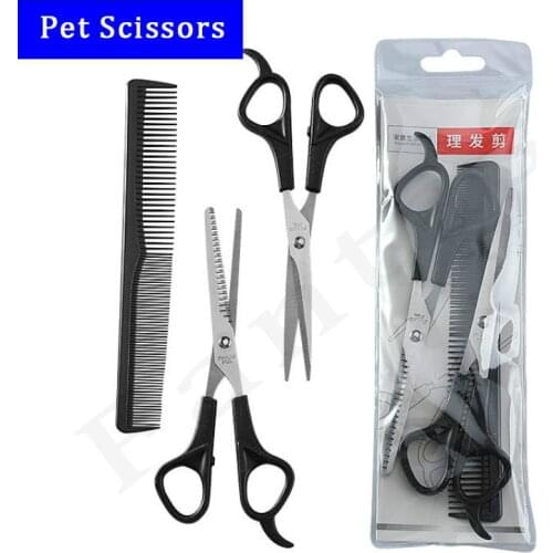 6 Inch Dog/Cat Hair Cutiing Tools Pets Grooming Straight Trimming Shear Scissors For Shearing Professional Pet Grooming Scissors
