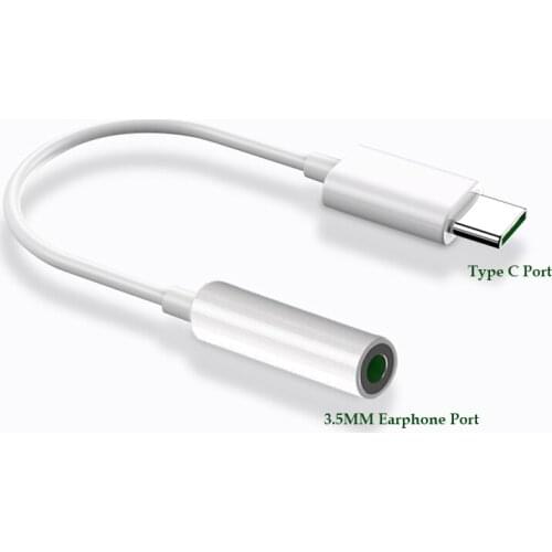 USB-C Male To 3.5m Earphone Audio Adapter Converter Type C Cable For OPPO R17 Plus Find X X2 Reno 2 3 4 Pro Ace2 Huawei P40 Pro