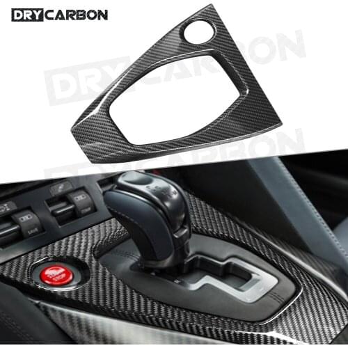 Car Interior Accessories Dry Carbon Gear Shift Console Cover for Nissan GTR R35 GT-R 2017 UP Styling