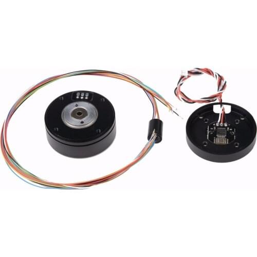 PM3505 brushless gimbal motor with AS5048A encoder motor center hole through slip ring collector ring with encoder housing