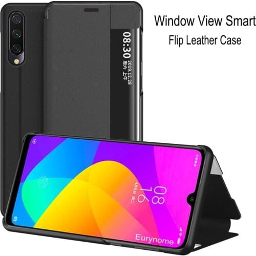 Smart View Case For Xiaomi MI A3 Lite Redmi Note 10 Flip Leather Phone Cover For Xiaomi Redmi Note 9 Pro 9A 8T 7 8A Window Case