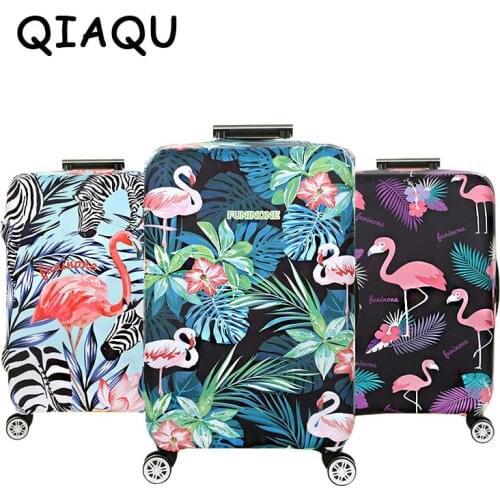 Flamingo Series Luggage Protective Cover Mens Womens Elastic Suitcase Travel Case Famale Trolley Dust Rain Bags Accessories