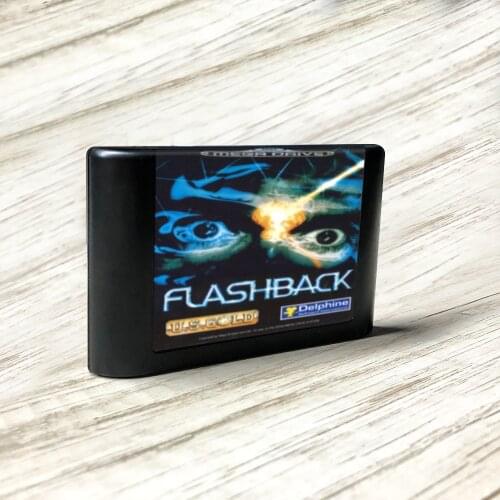 Flashback - EUR Label Flashkit MD Electroless Gold PCB Card forSega Genesis Megadrive Video Game Console