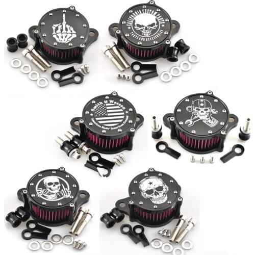 Aluminum Alloy Modified Air Filter Intake Cleaner Kit Fit For Harley Sportster XL883 XL1200 Models 1988-Up