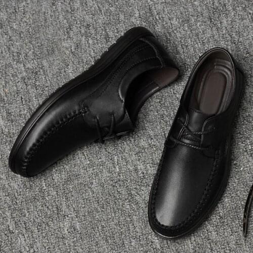 Zapatos Casuales Mens Leather Casual Shoes Sapato Masculino Mens Men Causal Hot Sneakers Flat Black Man For Fashion
