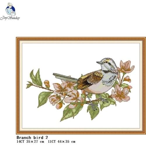 Branch bird count cross stitch kit DMC 14ct 11ct canvas printing DIY handmade needle and thread embroidery kit home decoration
