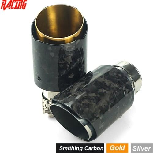 Genuine New hot sale Forged Carbon Muffler Tip Exhaust System Universal Stainless gold/silver Mufflers pipe for Akrapovic