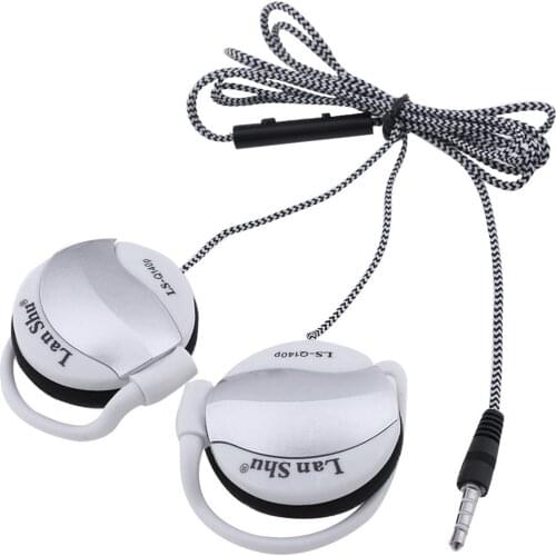 NEW 3.5mm Wired Earphones Sport Headphone Bass Ear-Hook Line Control Earphone Earpiece with Mic for Smartphone Tablet PC