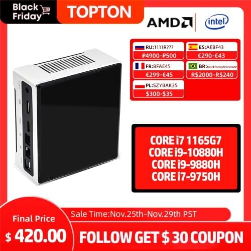 Newest Gamer Pc Intel Core i7 1165G7 Intel Iris Xe Graphics M.2 2280 SSD Desktop Computer 11Th Gen Mini Pc Windows 10 DP HDMI Pc