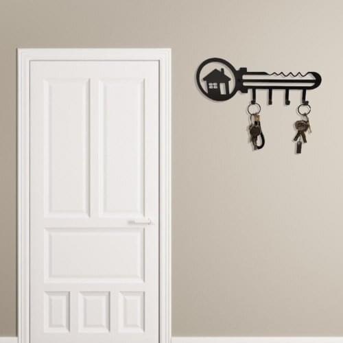 Durable Excellent Key Storage Organizer Rack Practical Towel Rack Smooth Edge for Household