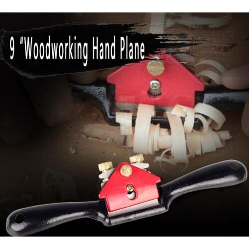 9" Adjustable Plane Spokeshave Woodworking Hand Planer Trimming Hand Tools Wood Hand Cutting Edge Chisel Tool with Screw/Blade