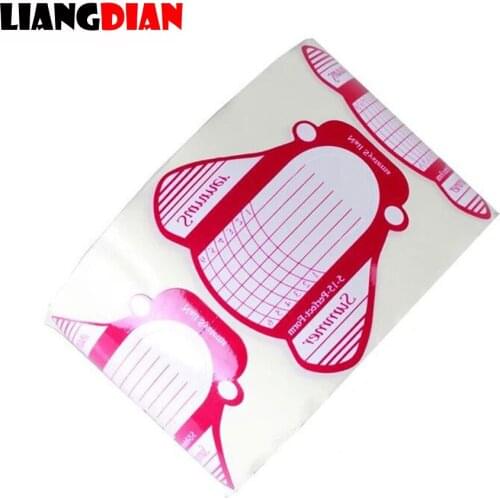 High Quality 100pcs/pack Nail Form Pro Nail Art Guide Form Acrylic Tips Gel Extension Sticker Nail Polish Curl Form Accessory