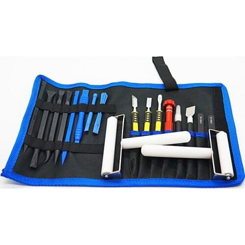 1 Set High Quality Mobile Phone Repair Tools Kit 7CM OCA scroll bar + 10CM OCA scroll bar + Opening tools-17pcs Set