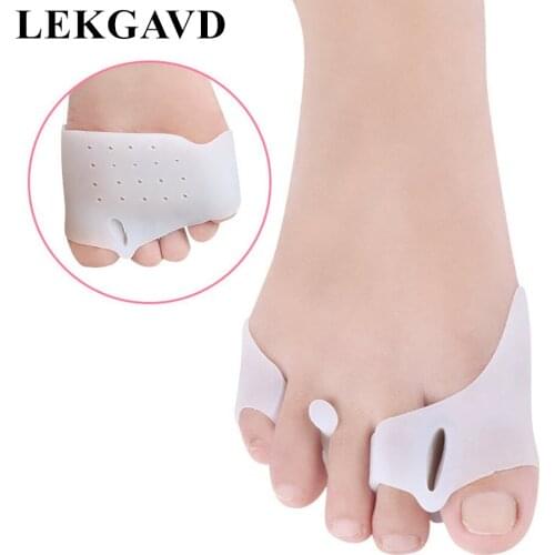 1pair Silicone Foot Finger Toe Separator Foot Care Tool Bunion Splint Straightener Corrector Orthopedic Supplies None Electric