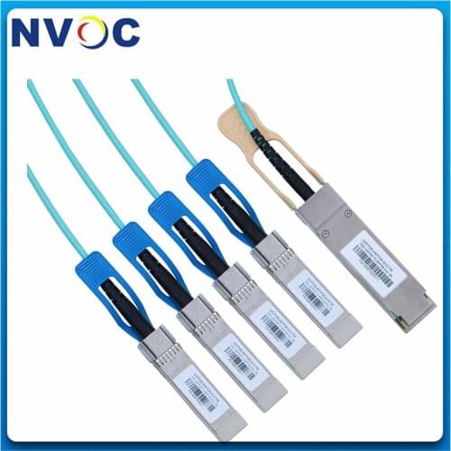 100Gbps QSFP28 to 4*SFP28 10M OM3 OM4 3.0mm AOC Active Optical Cable 100G QSFP28 4x25Gbps 10Meter AOC Optical Transceiver