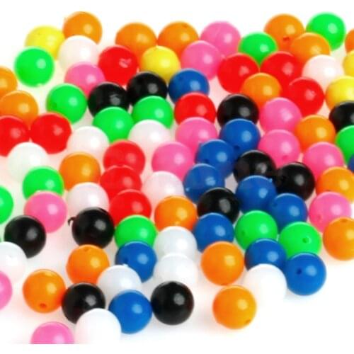100Pcs Round Fishing Rig Beads Sea Fishing Lure Floating Float Tackles 6mm 8mm