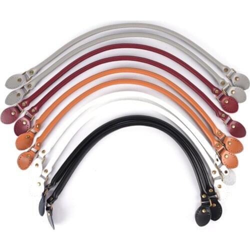 2PCS 60cm High Quality Imitation PU Leather Bag Handles Short Strap DIY Shoulder Bag Belt Replacement Bag Accessories KZ0001