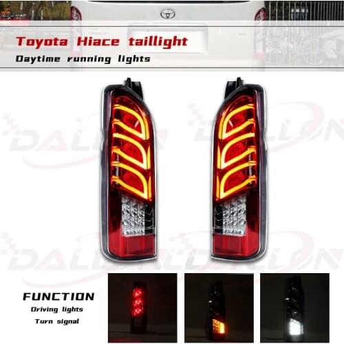 2pcs Car bumper lamp Tail Lights For Hiace Taillight 2005-2018 year Led Tail Lights Fog lamp Hiace Rear Lamp Brake Lamp