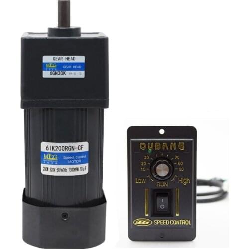 6IK200RGN-CF 200W single-phase AC deceleration speed regulating motor, forward and reverse + speed controller